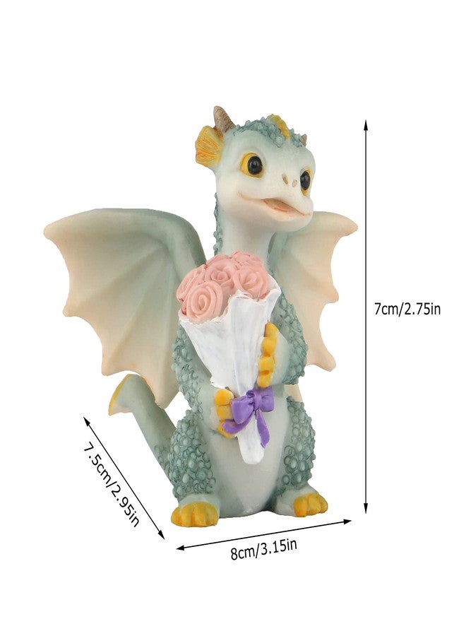 KEEPKAP Mini Dragon Figurine, Resin Home Decor, Cute Ornaments, Lucky Animal Garden Statue for Micro Landscape - Image 2